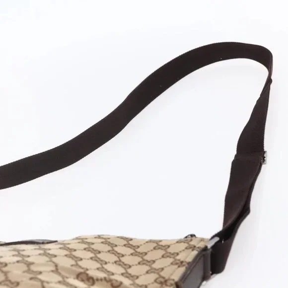 GUCCI GG Canvas Shoulder Bag Beige Silver 110054 Auth 151886 - Picture 9 of 16